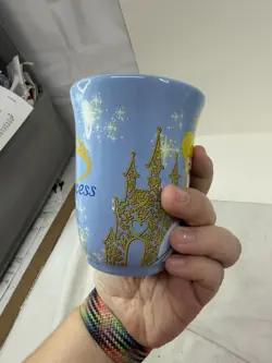 Disney Store Princess Cinderella Blue Coffee Tea Tall Mug Cup Castle Exclusive - Image 5