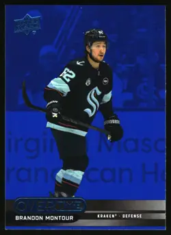 2025-26 Overtime Hockey Blue Foil Brandon Montour Seattle Kraken #59 - Image 1