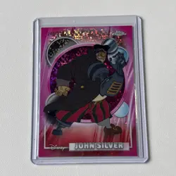 2026 Topps Chrome Disney Pink Mini Diamond Foil Refractor #63 JOHN SILVER /250 - Image 1