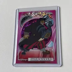 2026 Topps Chrome Disney Pink Mini Diamond Foil Refractor #63 JOHN SILVER /250 - Image 2