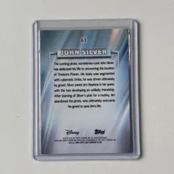 2026 Topps Chrome Disney Pink Mini Diamond Foil Refractor #63 JOHN SILVER /250 - Image 4