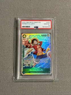 2025 ONE PIECE PRB02-PREMIUM BOOSTER #005 MONKEY D. LUFFY PSA 10 - Image 1