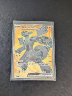 Pokemon TCG Zekrom ex 158/086 Full Art Holo Rare – S&V Black Bolt Set - Image 1