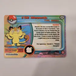 Meowth #52 Vintage 90's Topps Prism Vending Sticker Card NM/MINT - Image 4