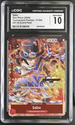 Sabo P-044 CGC 10 Gem Mint CS 23 Championship 2023 Promo One Piece Card - Image 1