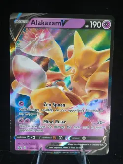 Pokemon Card Alakazam V SWSH083 Black Star Promo Near Mint - Image 1
