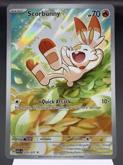 Scorbunny 225/217 - Illustration Rare - Ascended Heroes Pokemon Card NM - Image 1