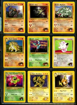 2000 Pokemon GYM HEROES Set NEAR COMPLETE Unlimited Edition NON HOLO Cards NM+ - Image 2