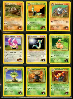 2000 Pokemon GYM HEROES Set NEAR COMPLETE Unlimited Edition NON HOLO Cards NM+ - Image 4