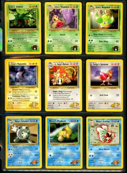 2000 Pokemon GYM HEROES Set NEAR COMPLETE Unlimited Edition NON HOLO Cards NM+ - Image 5