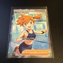 Misty's Vitality 111/84 Pitch Black Pokemon Card NM - Image 1