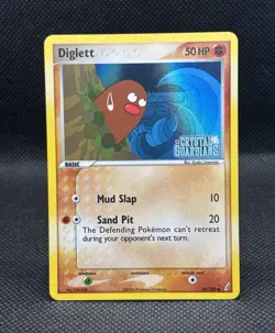 Diglett 50/100 Reverse Holo Pokemon Card 2006 Crystal Guardians - Image 1
