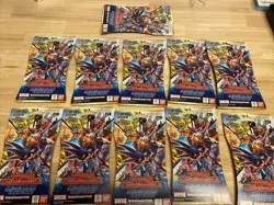 11 PACK Lot ~ Digimon Card Game: World Convergence Sleeved Booster Packs [BT-21] - Image 1