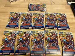 11 PACK Lot ~ Digimon Card Game: World Convergence Sleeved Booster Packs [BT-21] - Image 4