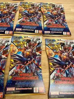 11 PACK Lot ~ Digimon Card Game: World Convergence Sleeved Booster Packs [BT-21] - Image 5