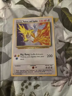 Pokemon Jumbo Articuno, Moltres and Zapdos 1999-2000 WOTC Promo Pokemon Card - Image 1