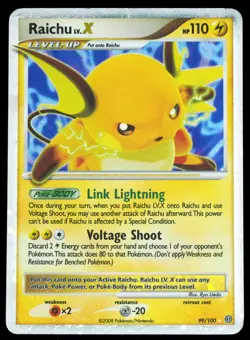 Raichu Lv. X #99/100 DMG Stormfront Pokemon Card - Image 1