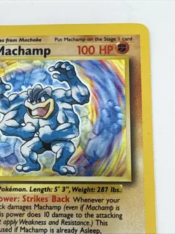 1st Edition Machamp 8/102 Base Set Holo Rare Vintage 1999 Pokemon Card - Image 2