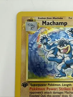 1st Edition Machamp 8/102 Base Set Holo Rare Vintage 1999 Pokemon Card - Image 3