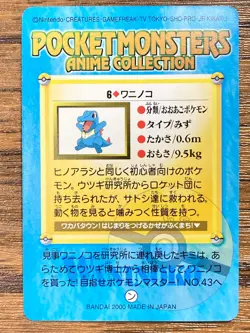 Pokemon Carddass Card Bandai Anime Collection 6 Totodile Pikachu Ash - Image 2