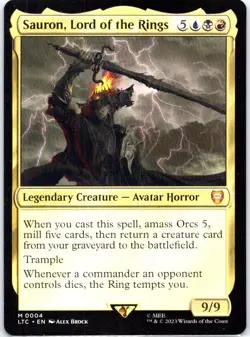 #4 Sauron, Lord of the Rings Commander LOTR Tales of Middle-earth Mythic - Image 1