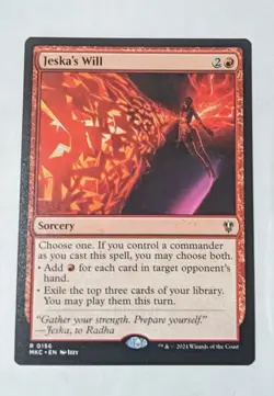 MTG Jeska's Will 0156 Rare Murders at Karlov Manor Near Mint Commander EDH - Image 1