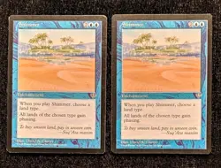 1996 Magic MTG Mirage Shimmer x2 NM8 - Image 1