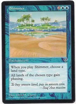 SHIMMER X1 MAGIC Mtg MIRAGE MODERATELY PLAYED (MP) 1996 - Image 1