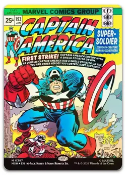 Captain America, Super-Soldier (Borderless) (0387) (Foil) NM Marvel Super Heroes - Image 1