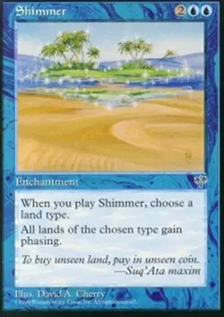 1x Shimmer MTG - Mirage - Light Play - Image 1
