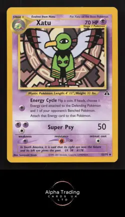 Xatu 52/75 Uncommon Neo Discovery Pokemon Unlimited Lightly Played - Image 1