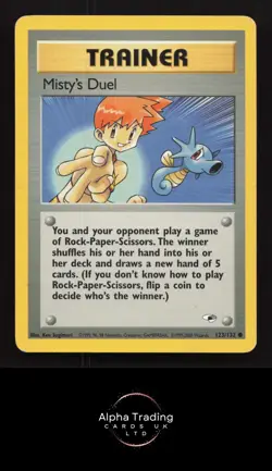 Misty's Duel 123/132 Common Gym Heroes Pokemon 1st Edition Moderately Played - Image 1