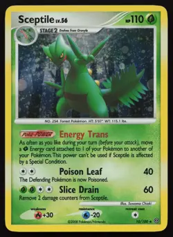 Sceptile 10/100 LP - Pokemon Stormfront Holo Rare - Image 1