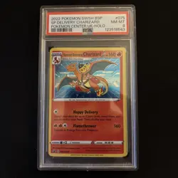 Pokemon Special Delivery Charizard PSA 8 NM-MT SWSH075 Black Star Promo - Image 1