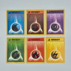 Pokemon TCG Base Set Energy Card Bundle x6 1999 Wizards Of The Coast Vintage LP - Image 1