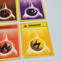 Pokemon TCG Base Set Energy Card Bundle x6 1999 Wizards Of The Coast Vintage LP - Image 5