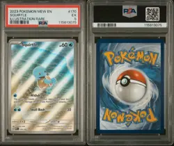 Pokemon 2023 Squirtle 170/165 Illustration Rare Scarlet & Violet 151 PSA 5 - Image 1