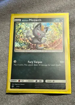 Alolan Meowth 8/12 McDonald's Collection 2017 Promo MP Pokemon TCG - Image 1