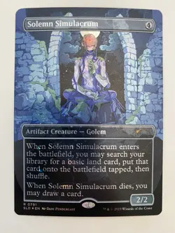 MTG Solemn Simulacrum (791) *GALAXY FOIL* Secret Lair Through The Wormhole MT/NM - Image 1