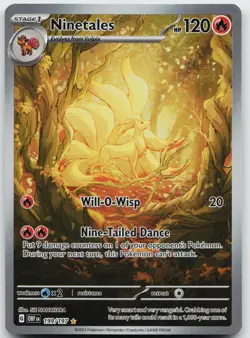 Ninetales 199/197 Illustration Rare Obsidian Flames Holo Near Mint - Image 1