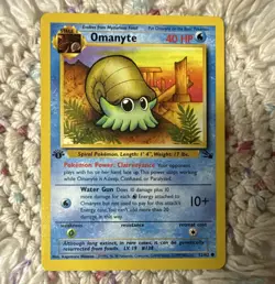 Pokemon TCG Fossil 1st Edition Omanyte 52/62 & Omastar 40/62 1999 English - Image 1