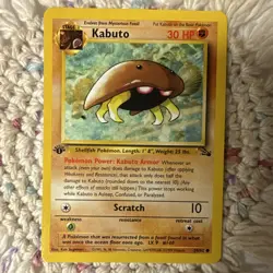Pokemon TCG Fossil 1st Edition Mysterious Fossil 62/62 & Kabuto 50/62 1999 - Image 3