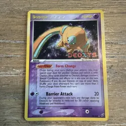 Reverse Holo Deoxys 18/107 Rare Deoxys Pokemon 2005 Played + Plusle Reverse Holo - Image 1