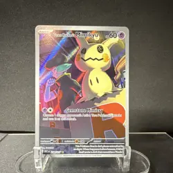 Pokemon Team Rocket's Mimikyu 238/217 Rare Full Art Holo ENG 60 HP - Image 1