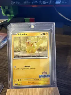 Pikachu Illustration Contest 2024 214 Black Star Promo Pokemon TCG NM - Image 1