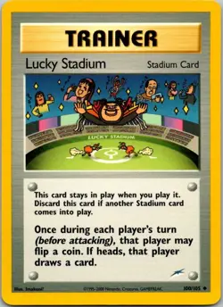 Lucky Stadium 100/105 Uncommon Neo Destiny Pokemon Unlimited Near Mint - Image 1