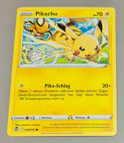 Pikachu # 049/195 Common Silberne Sturmwinde 2022 Pokemon Deutsch Near Mint - Image 1