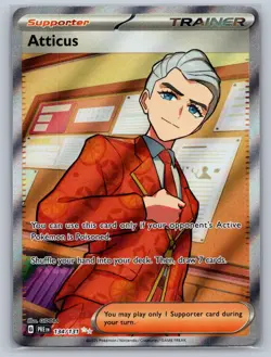 Atticus 134/131 Holo Ultra Rare Prismatic Evolutions Pokemon Near Mint - Image 1