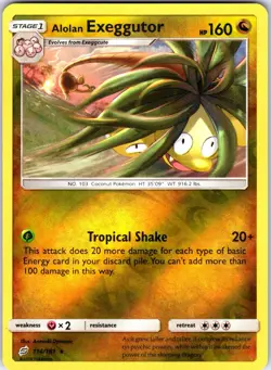 Alolan Exeggutor 114/181 Rare Team Up Pokemon Reverse Holo Near Mint - Image 1