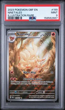The Pokemon Company Ninetales 199/197 SV03 Obsidian Flames Holo Eng PSA 9 - Image 1